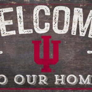 Indiana Hoosiers Sign Wood 6x12 Welcome To Our Home Design