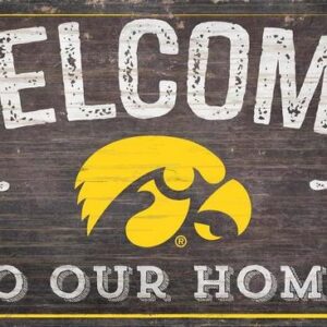 Iowa Hawkeyes Sign Wood 6x12 Welcome To Our Home Design