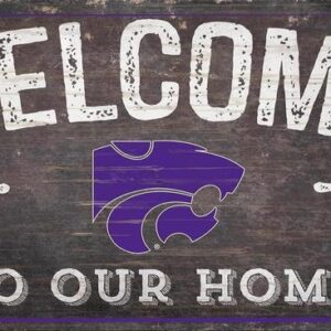 Kansas State Wildcats Sign Wood 6x12 Welcome To Our Home Design