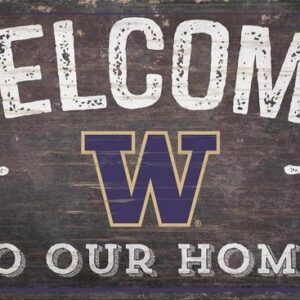Washington Huskies Sign Wood 6x12 Welcome To Our Home Design