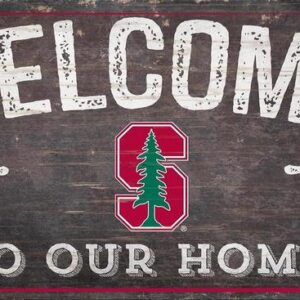 Stanford Cardinal Sign Wood 6x12 Welcome To Our Home Design