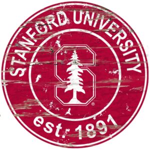 Stanford Cardinal Wood Sign - 24" Round