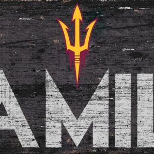 Arizona State Sun Devils Sign Wood 12x6 Family Design