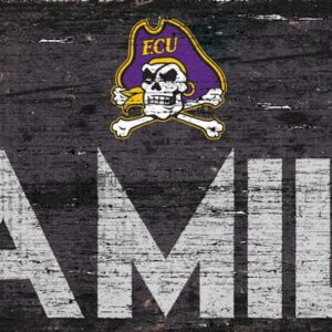 East Carolina Pirates Sign Wood 12x6 Family Design