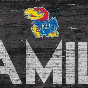 Kansas Jayhawks Sign Wood 12x6 Family Design