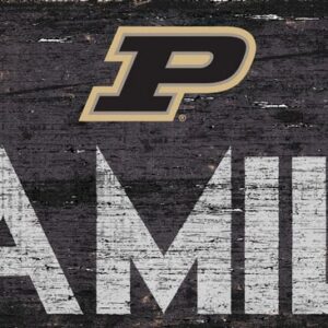 Purdue Boilermakers Sign Wood 12x6 Family Design