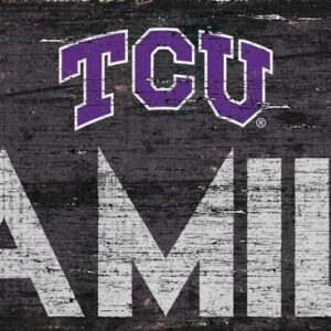 TCU Horned Frogs Sign Wood 12x6 Family Design