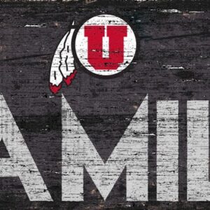 Utah Utes Sign Wood 12x6 Family Design
