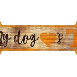 Tennessee Volunteers Sign Wood 6x12 Dog Bone Shape