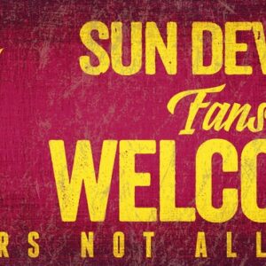 Arizona State Sun Devils Wood Sign Fans Welcome 12x6