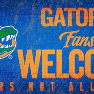Florida Gators Wood Sign Fans Welcome 12x6