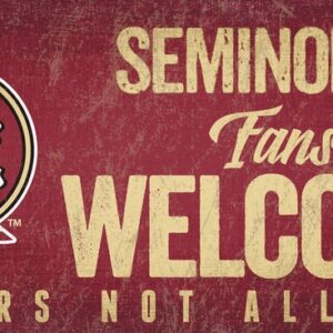 Florida State Seminoles Wood Sign Fans Welcome 12x6