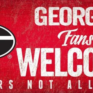 Georgia Bulldogs Wood Sign Fans Welcome 12x6