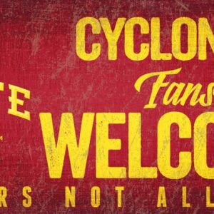 Iowa State Cyclones Wood Sign Fans Welcome 12x6