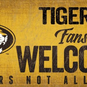 Missouri Tigers Wood Sign Fans Welcome 12x6