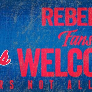 Mississippi Rebels Wood Sign Fans Welcome 12x6
