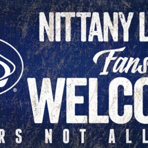 Penn State Nittany Lions Wood Sign Fans Welcome 12x6