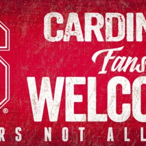 Stanford Cardinal Wood Sign Fans Welcome 12x6