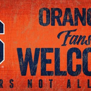 Syracuse Orange Wood Sign Fans Welcome 12x6