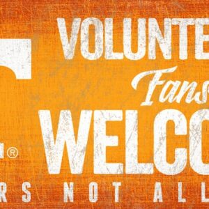 Tennessee Volunteers Sign Wood 12x6 Fans Welcome Design
