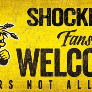 Wichita State Shockers Sign Wood 12x6 Fans Welcome Design