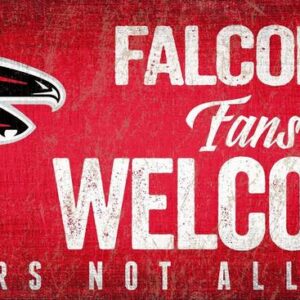 Atlanta Falcons Wood Sign Fans Welcome 12x6