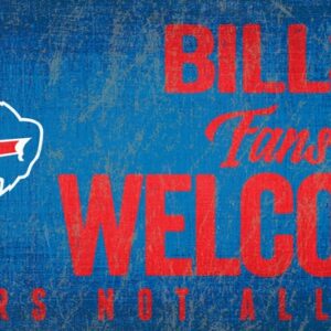 Buffalo Bills Wood Sign Fans Welcome 12x6