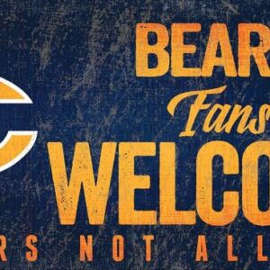 Chicago Bears Wood Sign Fans Welcome 12x6