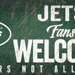 New York Jets Wood Sign Fans Welcome 12x6