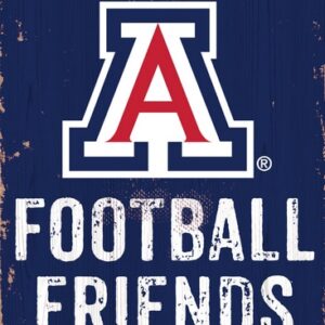 Arizona Wildcats Sign Wood 6x12 Football Friends and Family Design Color