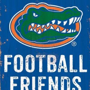 Florida Gators Sign Wood 6x12 Football Friends and Family Design Color