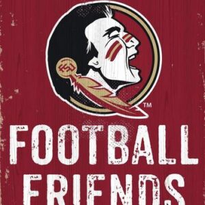 Florida State Seminoles Sign Wood 6x12 Football Friends and Family Design Color