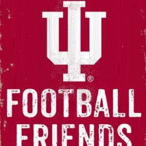 Indiana Hoosiers Sign Wood 6x12 Football Friends and Family Design Color