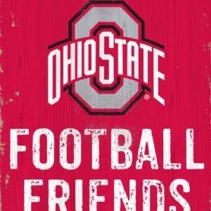 Ohio State Buckeyes Sign Wood 6x12 Football Friends and Family Design Color