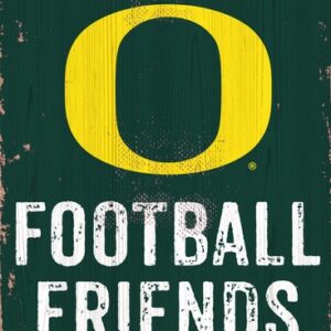 Oregon Ducks Sign Wood 6x12 Football Friends and Family Design Color