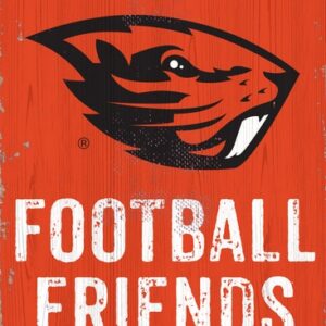 Oregon State Beavers Sign Wood 6x12 Football Friends and Family Design Color
