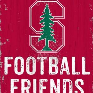 Stanford Cardinal Sign Wood 6x12 Football Friends and Family Design Color