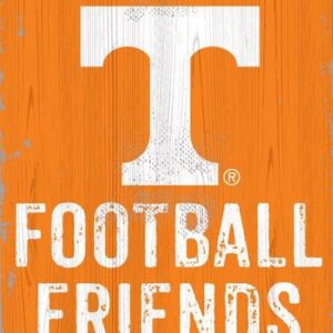 Tennessee Volunteers Sign Wood 6x12 Football Friends and Family Design Color