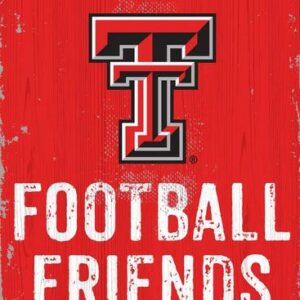 Texas Tech Red Raiders Sign Wood 6x12 Football Friends and Family Design Color