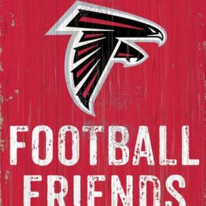 Atlanta Falcons Sign Wood 6x12 Football Friends and Family Design Color