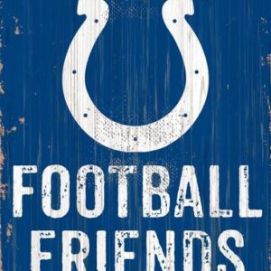 Indianapolis Colts Sign Wood 6x12 Football Friends and Family Design Color
