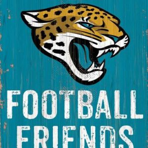 Jacksonville Jaguars Sign Wood 6x12 Football Friends and Family Design Color