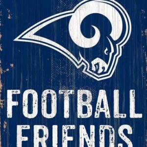 Los Angeles Rams Sign Wood 6x12 Football Friends and Family Design Color