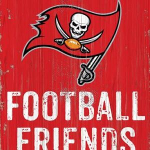 Tampa Bay Buccaneers Sign Wood 6x12 Football Friends and Family Design Color