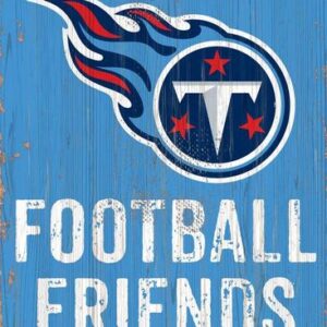 Tennessee Titans Sign Wood 6x12 Football Friends and Family Design Color