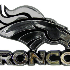 Denver Broncos Auto Emblem - Silver