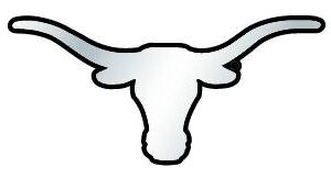 Texas Longhorns Auto Emblem Silver Chrome Longhorn