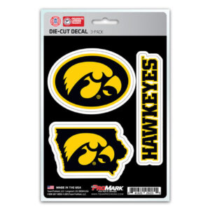 Iowa Hawkeyes Decal Die Cut Team 3 Pack