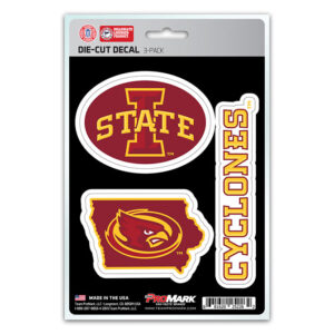 Iowa State Cyclones Decal Die Cut Team 3 Pack