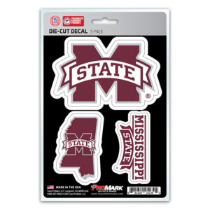 Mississippi State Bulldogs Decal Die Cut Team 3 Pack